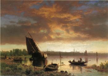 阿爾伯特 比爾施塔特 Harbor Scene 阿爾伯特 比爾施塔特 Harbor Scene